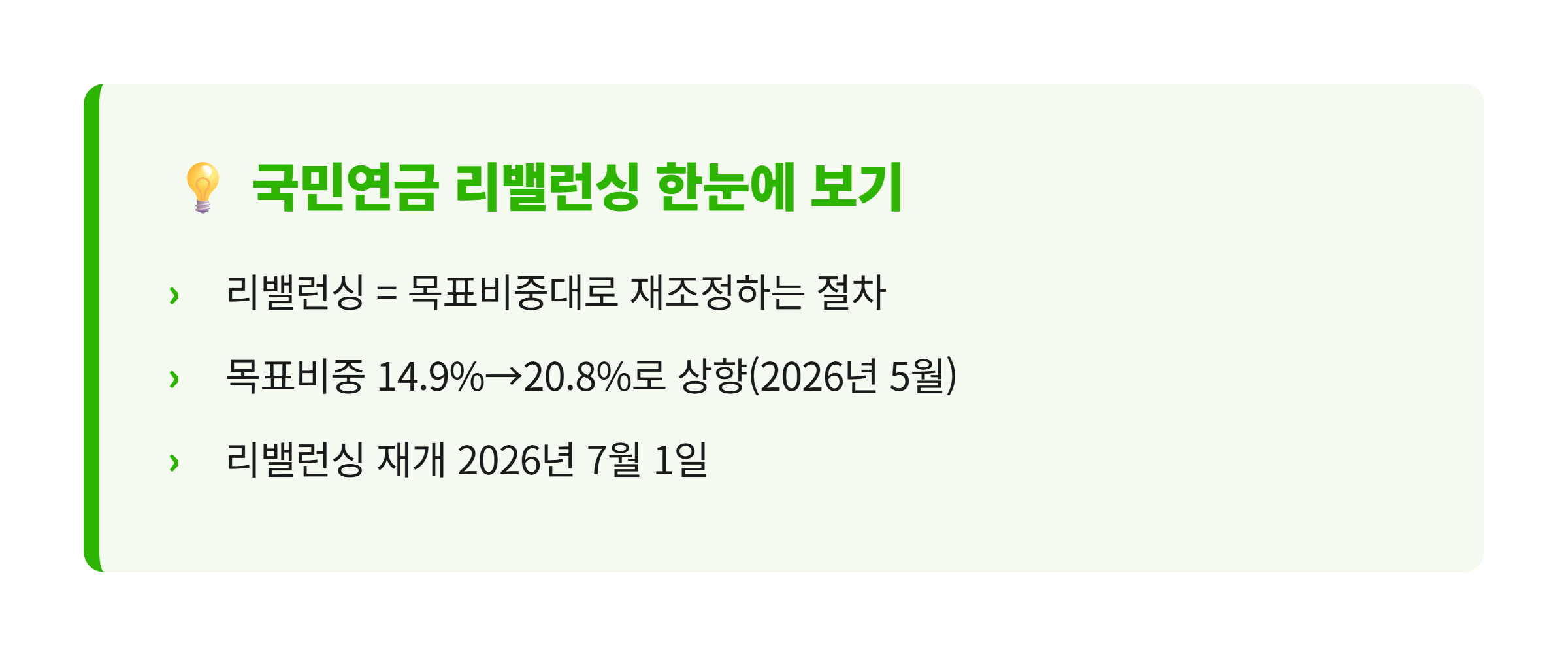 국민연금 리밸런싱 뜻과 목표비중 조정 개념 대표 이미지